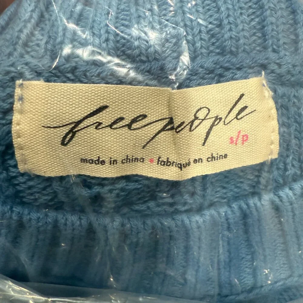 Free People Washed Ashore Sweater | Bellweather Blue | Size S | Defeat Special - Picture 8 of 8